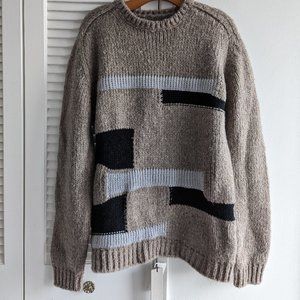 RICK OWENS MEN PATCHWORK BIKER SWEATER